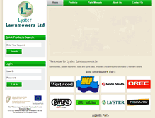 Tablet Screenshot of lysterlawnmowers.ie